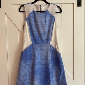Tahari Blue and White Dress
